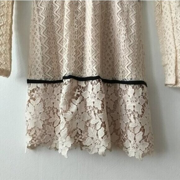 Bardot Bella Lace Cutout Mini Dress in Limestone - Picture 7 of 9